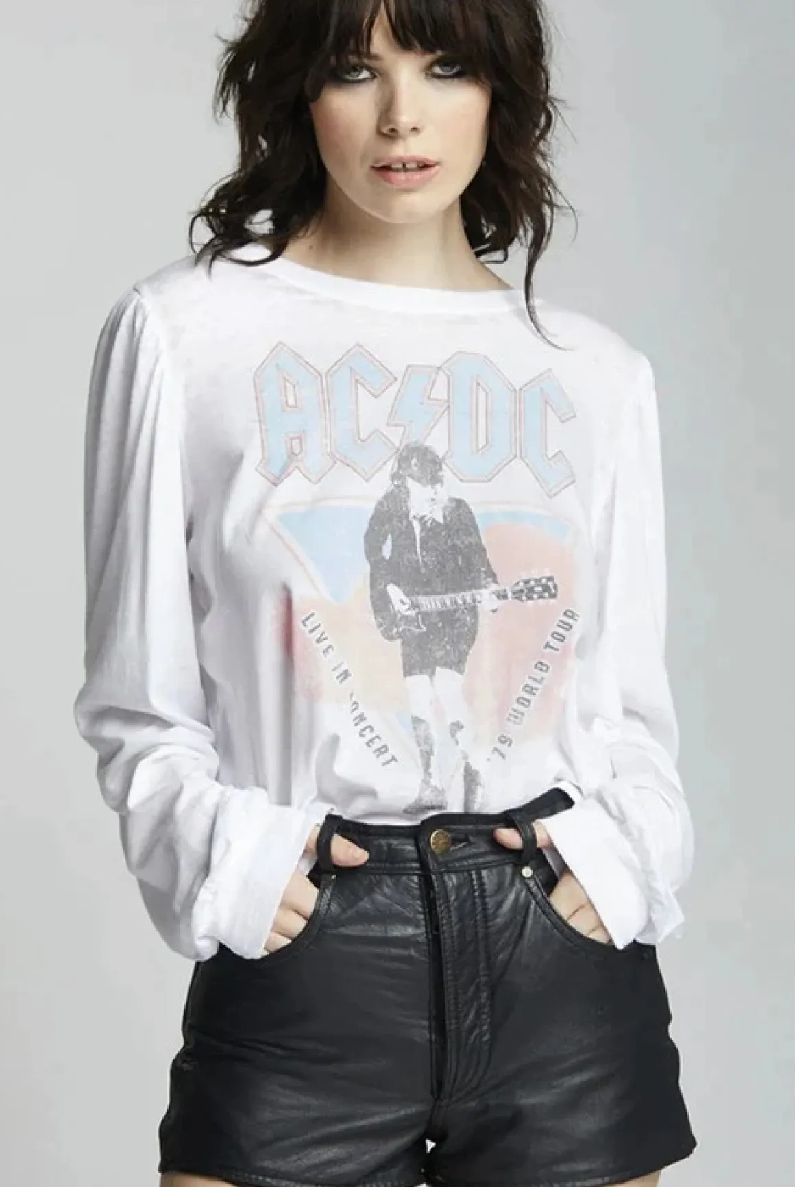 AC/DC 1979 World Tour Puff Sleeve Band Shirt *Online Only*