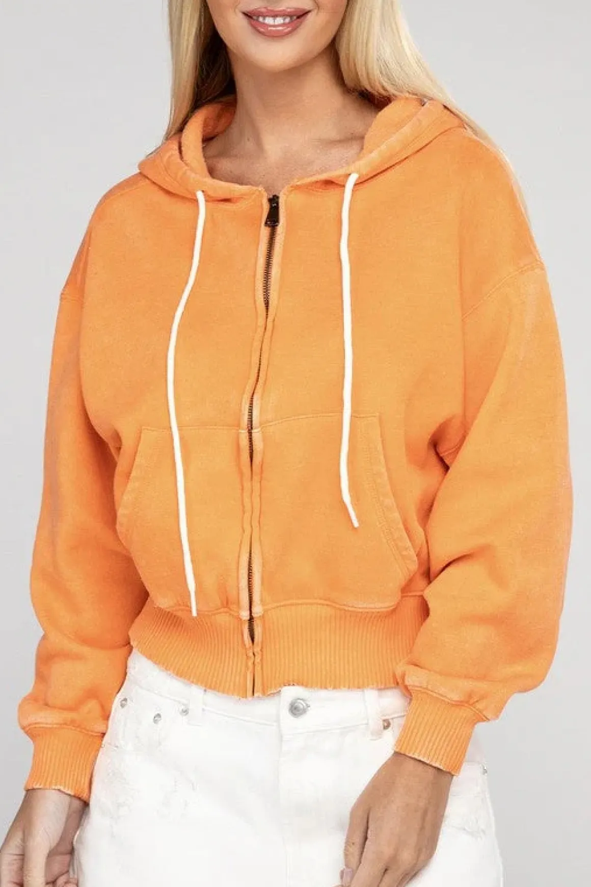 acid_wash_fleece_cropped__4.webp Acid Wash Fleece Cropped Zip-Up Hoodie *Online Only*