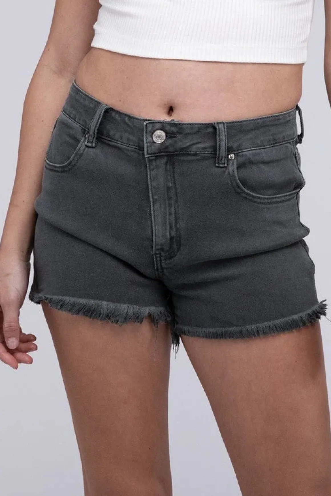 acid_washed_frayed_cutoff_13.webp Acid Washed Frayed Cutoff Hem Shorts *Online Only*