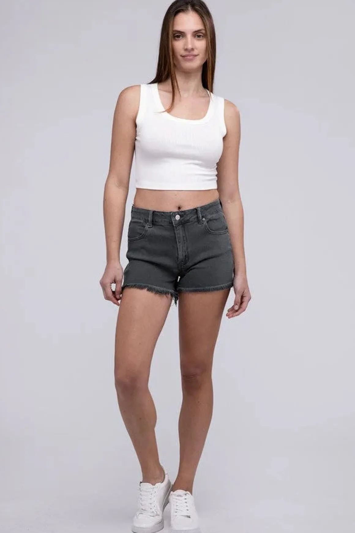 acid_washed_frayed_cutoff_15.webp Acid Washed Frayed Cutoff Hem Shorts *Online Only*