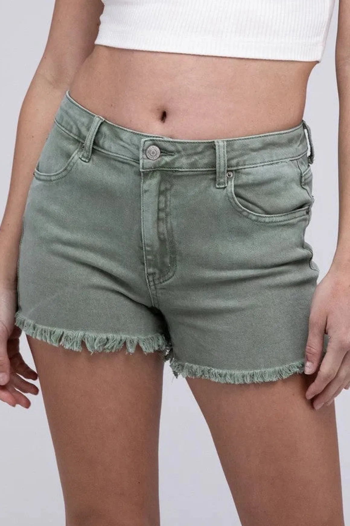 acid_washed_frayed_cutoff_6.webp Acid Washed Frayed Cutoff Hem Shorts *Online Only*