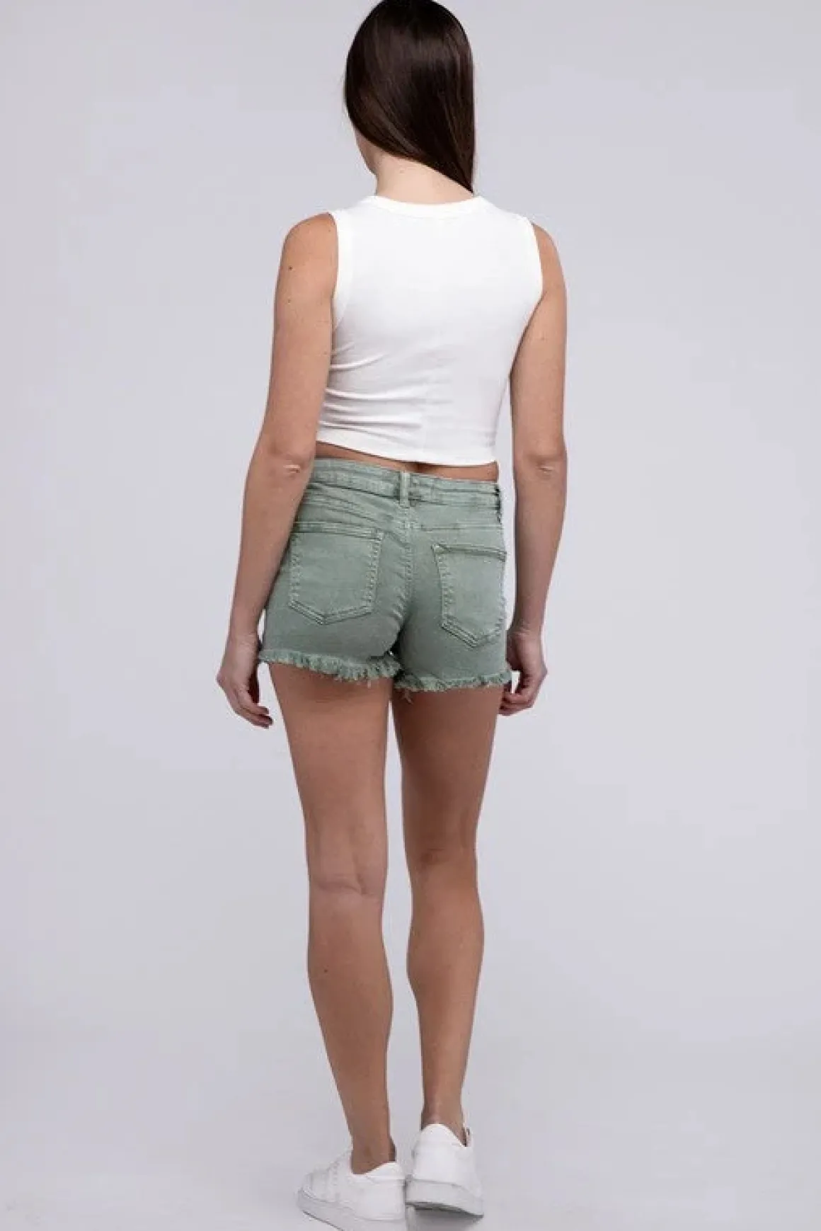 acid_washed_frayed_cutoff_9.webp Acid Washed Frayed Cutoff Hem Shorts *Online Only*