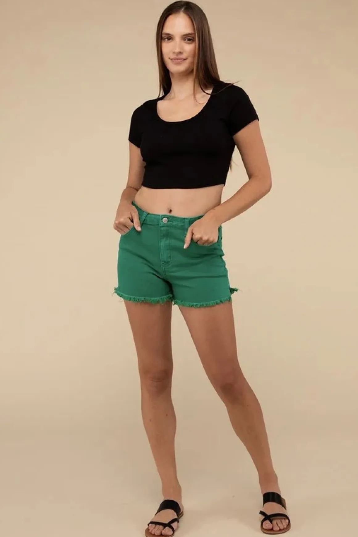 acid_washed_frayed_hem_sh_10.webp Acid Washed Frayed Hem Shorts *Online Only*