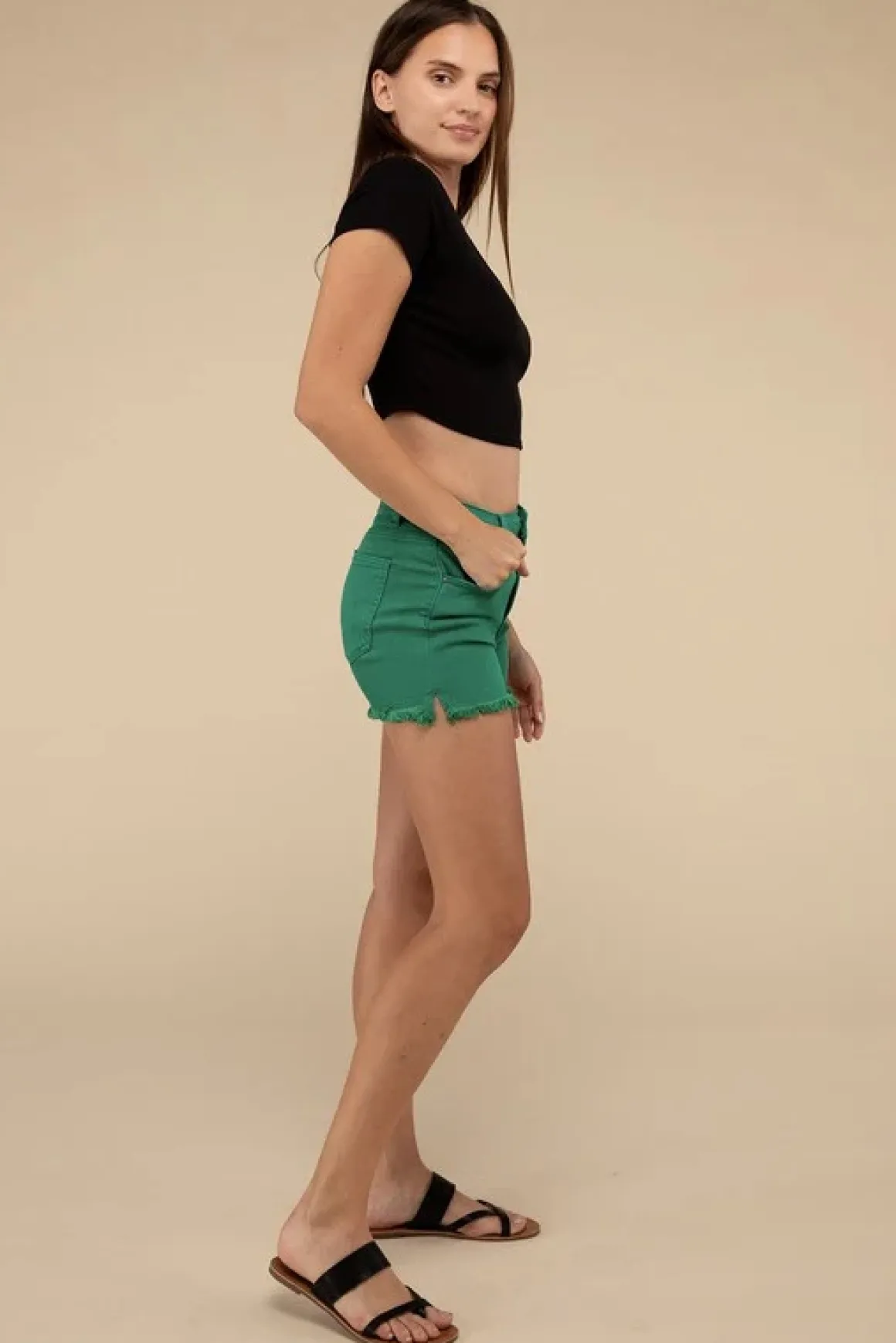 acid_washed_frayed_hem_sh_12.webp Acid Washed Frayed Hem Shorts *Online Only*