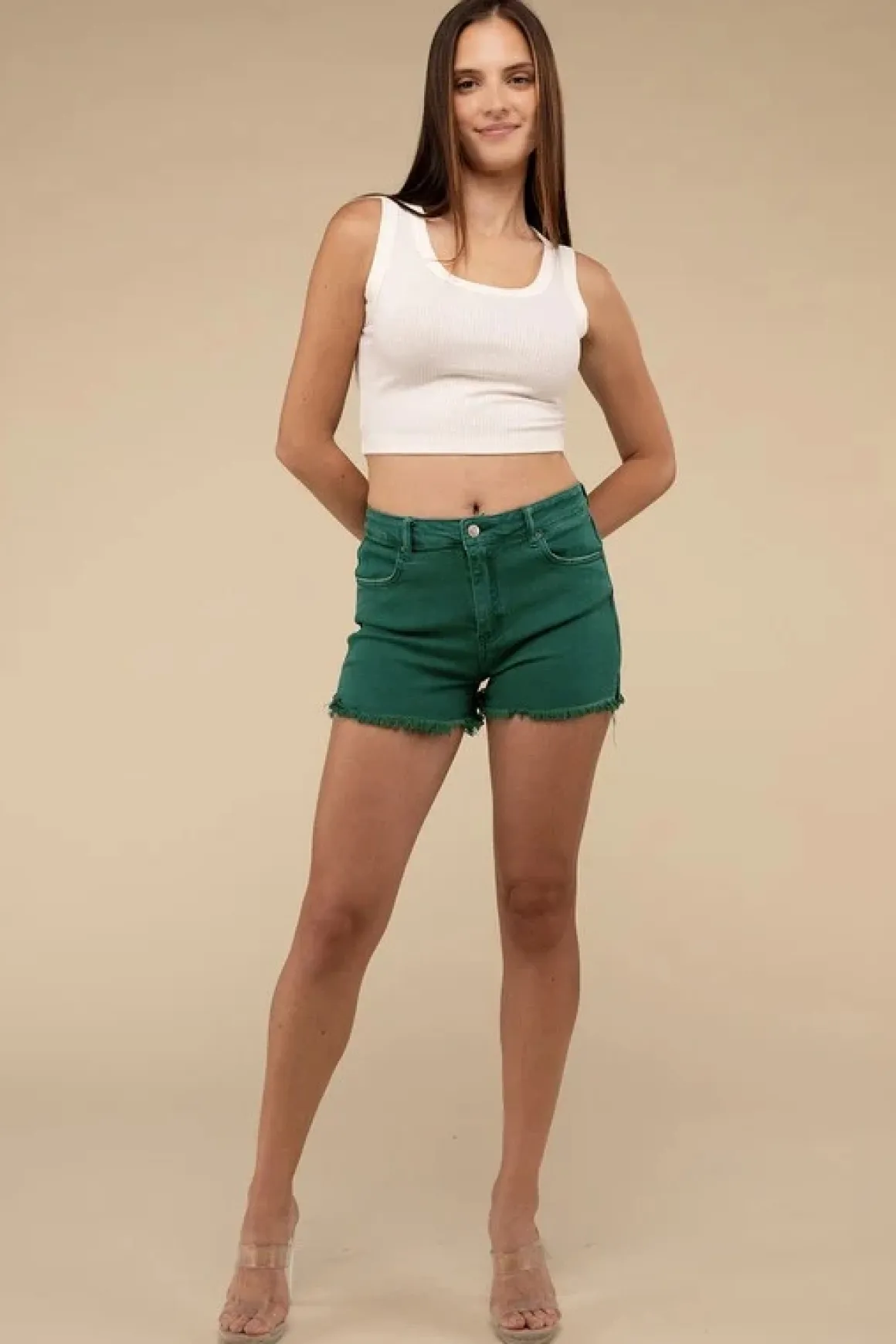 acid_washed_frayed_hem_sh_15.webp Acid Washed Frayed Hem Shorts *Online Only*