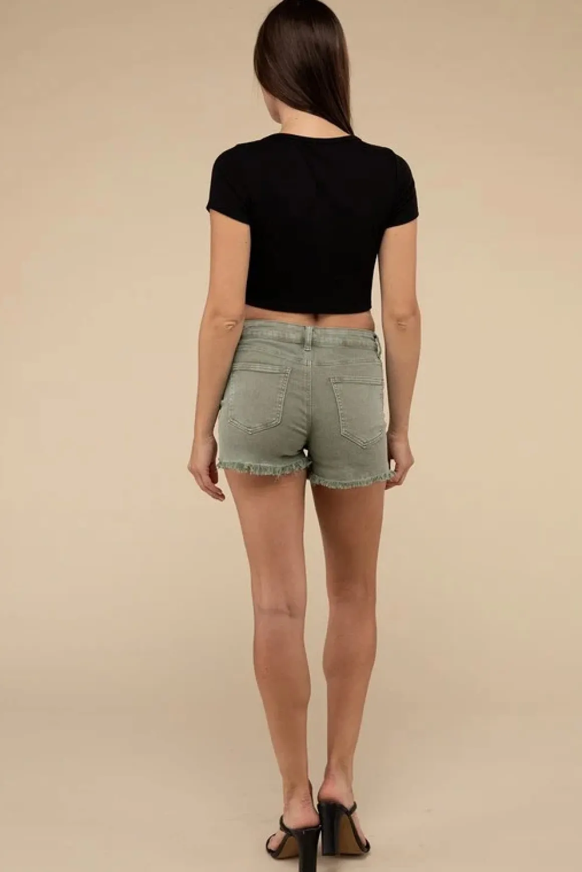 acid_washed_frayed_hem_sh_3.webp Acid Washed Frayed Hem Shorts *Online Only*