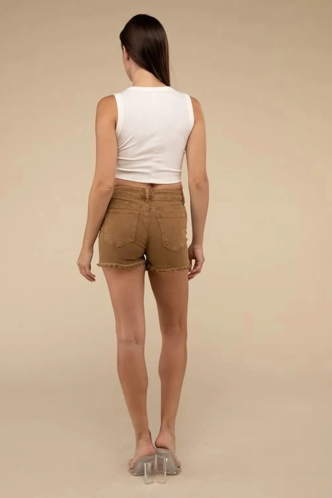 acid_washed_frayed_hem_sh_8.webp Acid Washed Frayed Hem Shorts *Online Only*