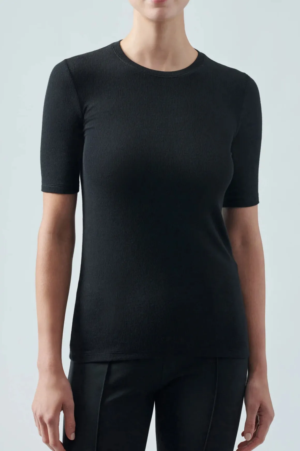 ATM Modal Rib Short Sleeve Crew Neck Tee