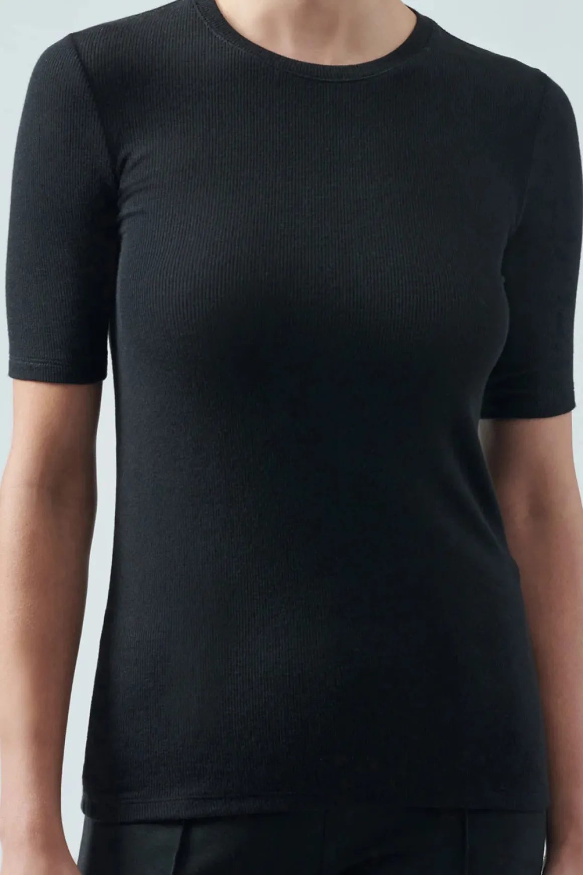 ATM Modal Rib Short Sleeve Crew Neck Tee