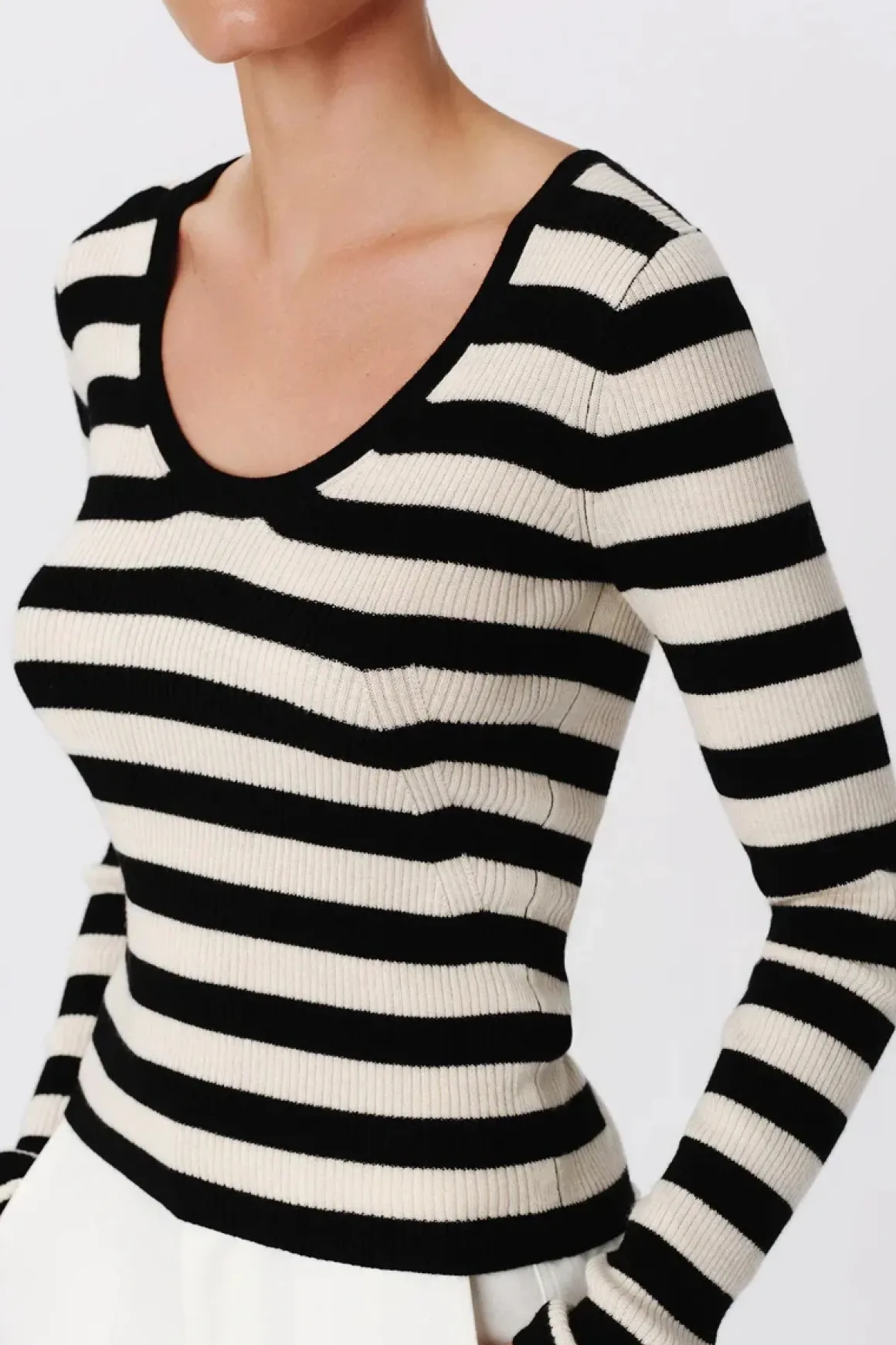 ATM Wool Blend Striped Sweater