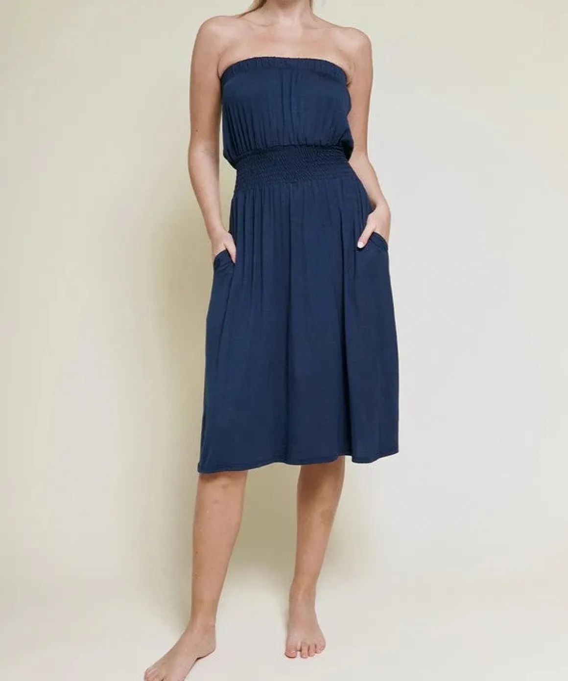 BAMBOO TUBE DRESS KNEE LENGTH * Online Only*
