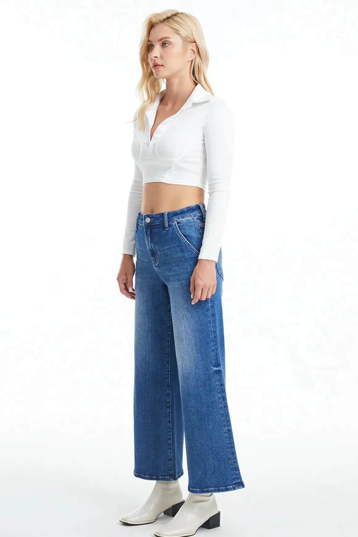 Bayeas Carpenter Wide Leg Flare Jeans