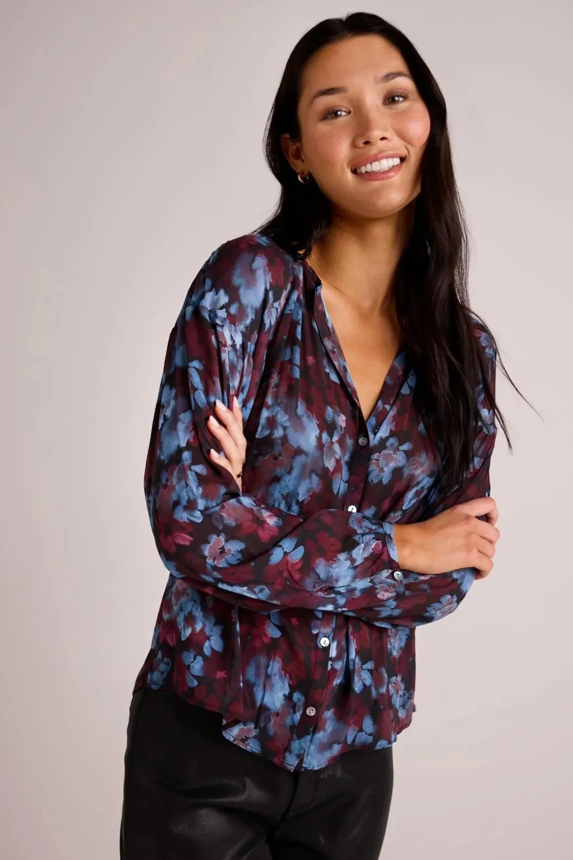 Bella Dahl Shirred Neck Blouse