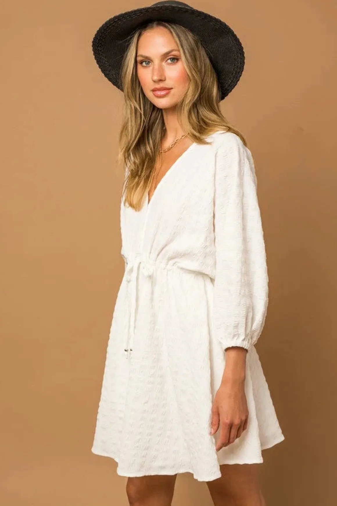 blouson_seersucker_batwin_12.webp Blouson Seersucker Batwing Dress * Online Only*
