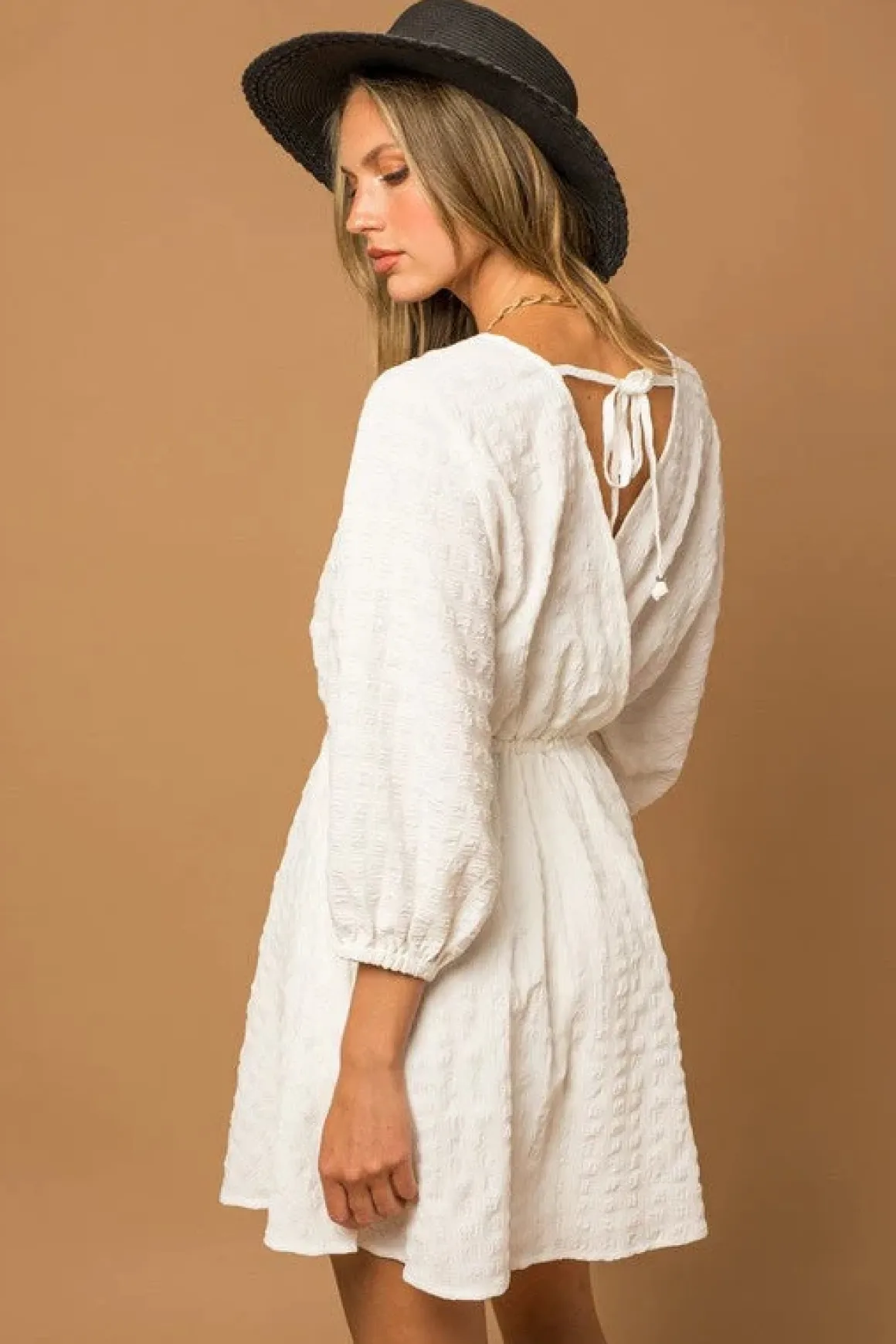blouson_seersucker_batwin_2.webp Blouson Seersucker Batwing Dress * Online Only*