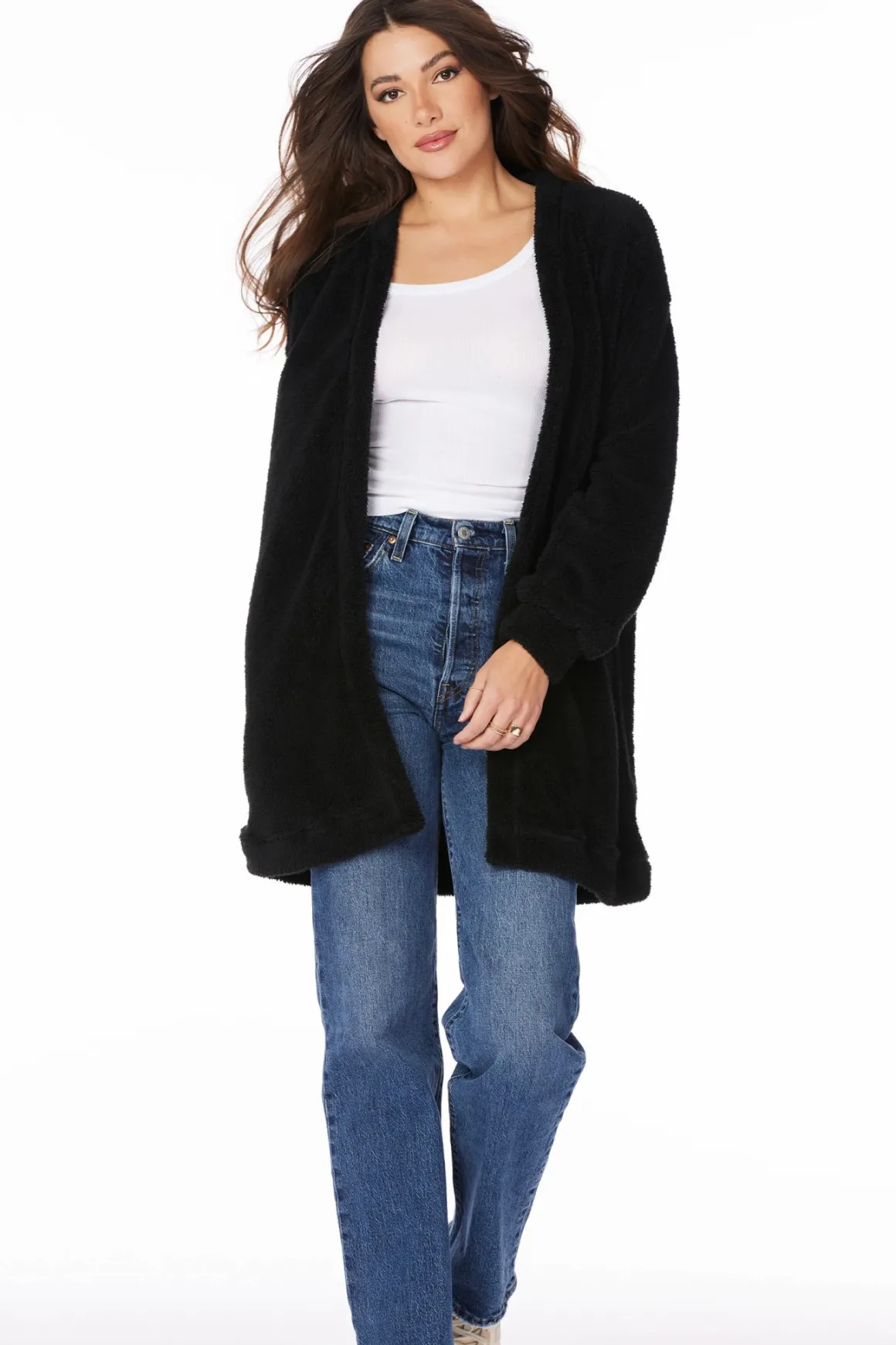 Bobi Long Fuzzy Cardigan *Final Sale*