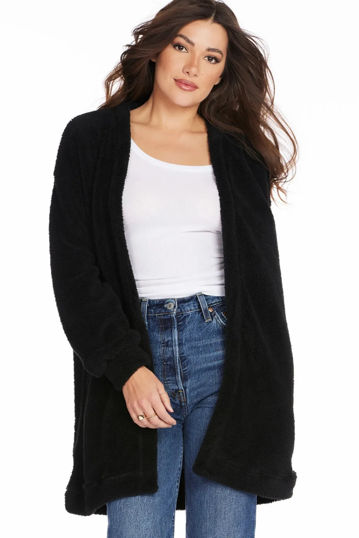 Bobi Long Fuzzy Cardigan *Final Sale*