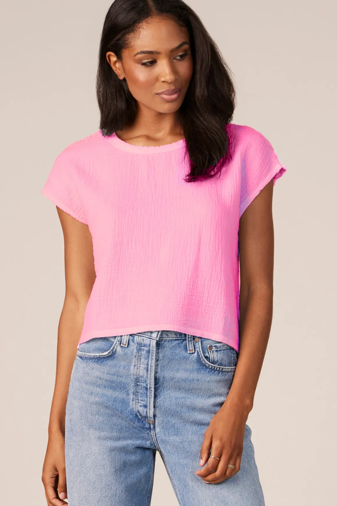 Bobi Short Sleeve Dolman Top