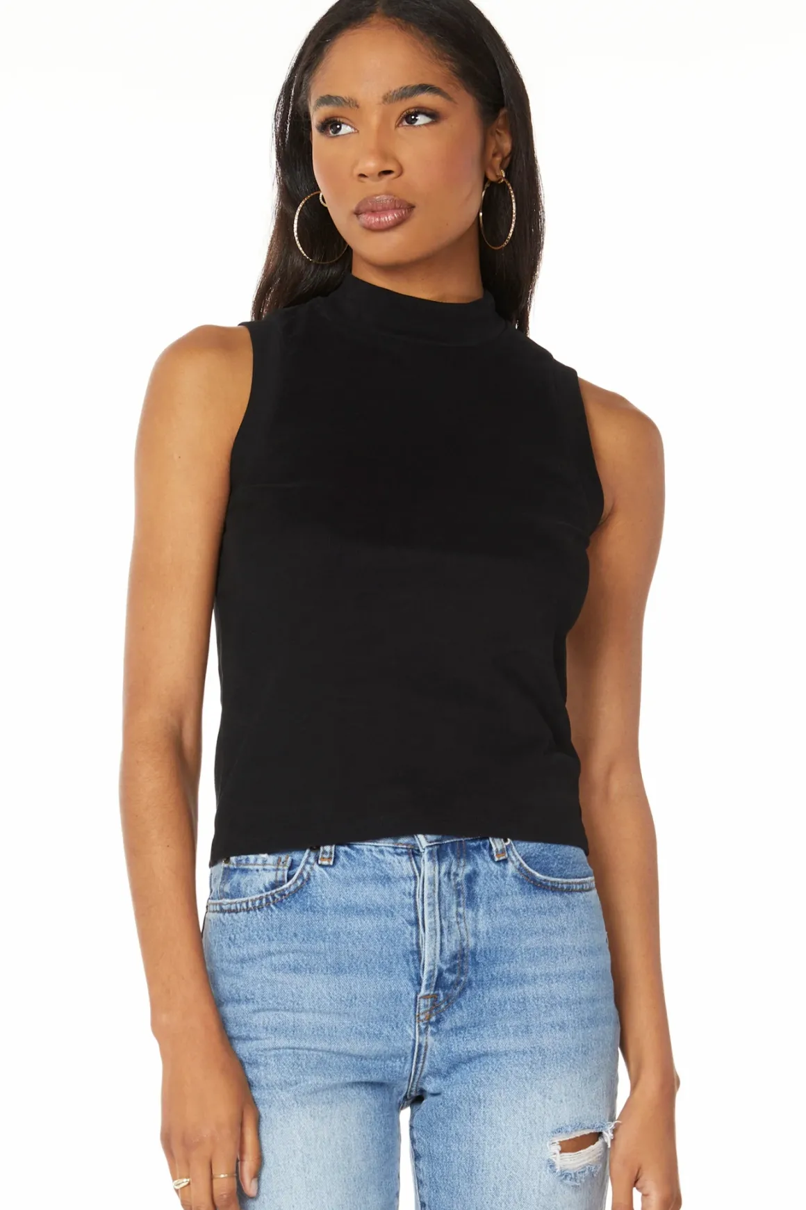 Bobi Sleeveless Turtleneck Tank