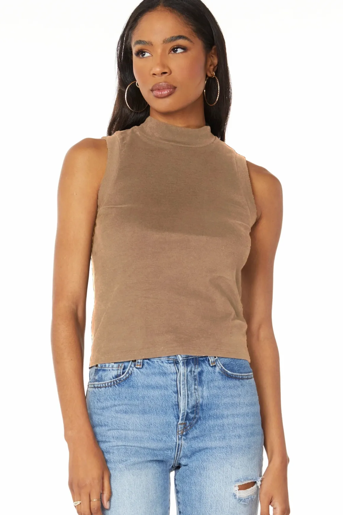 Bobi Sleeveless Turtleneck Tank