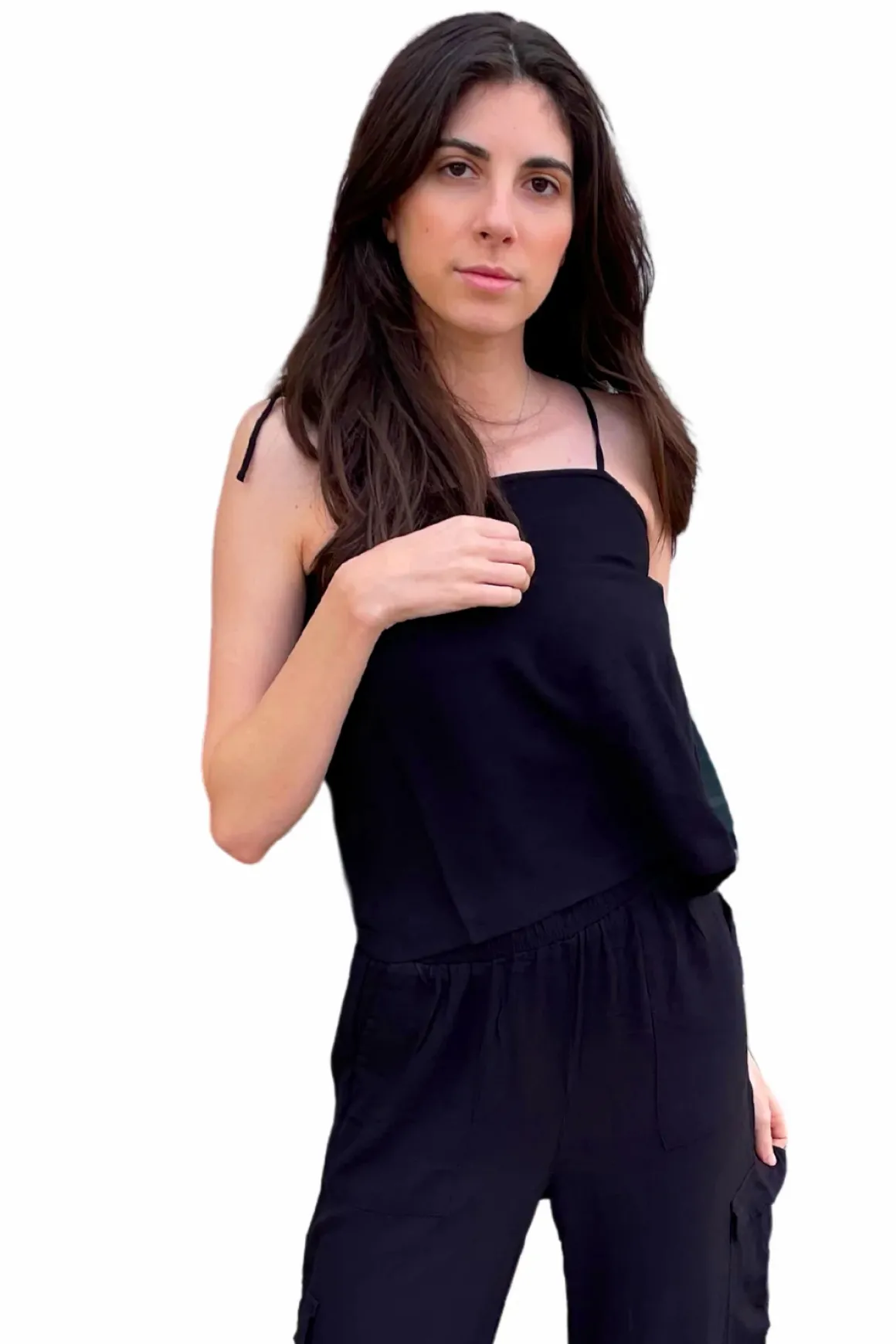 Bobi Square Neck Tie Cami