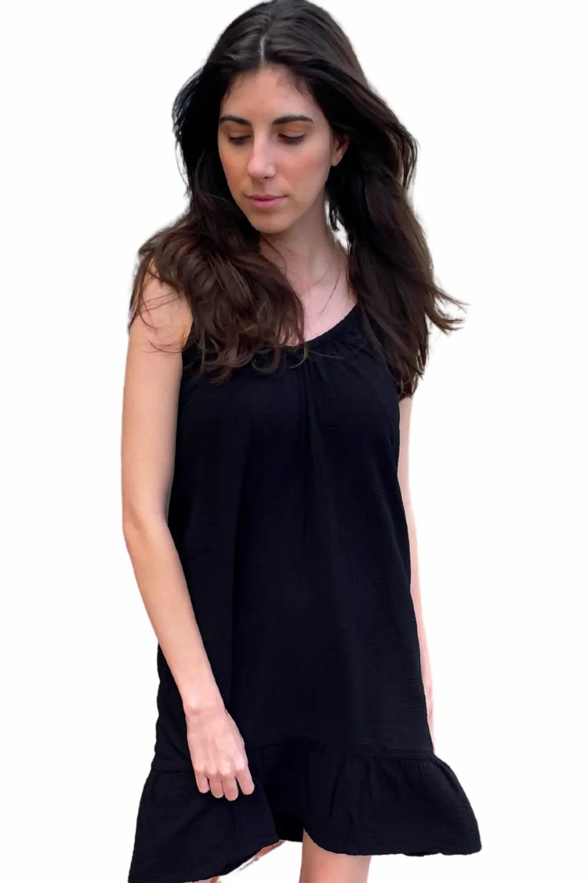 bobi_v_neck_cami_ruffle_d_2.webp Bobi V Neck Cami Ruffle Dress