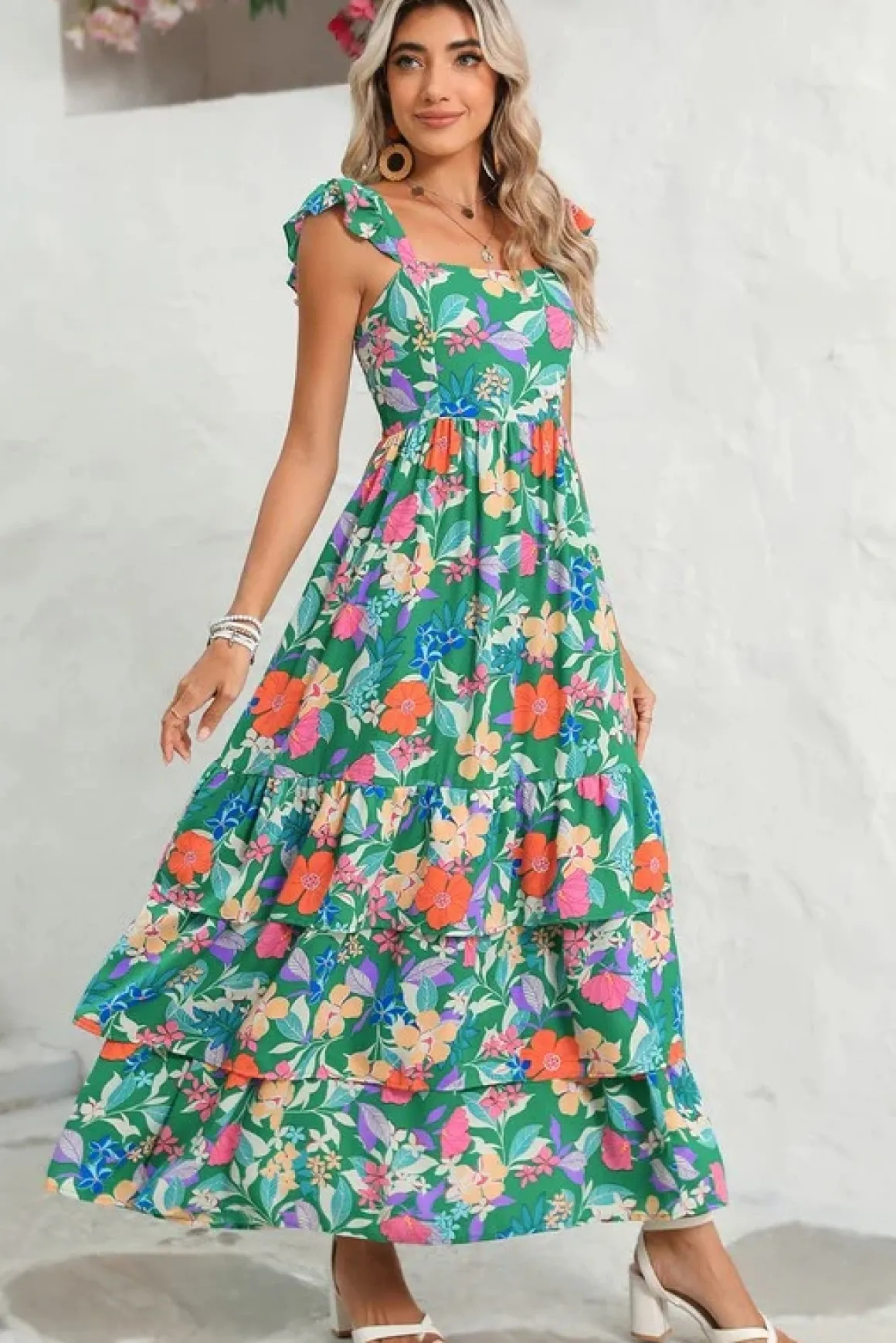 Boho Floral Tiered Maxi Dress *Online Only*