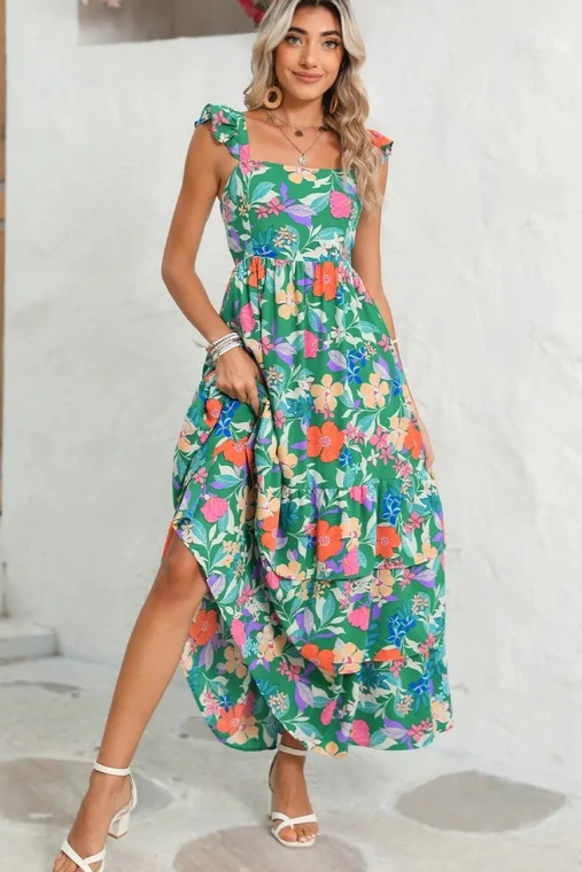 Boho Floral Tiered Maxi Dress *Online Only*