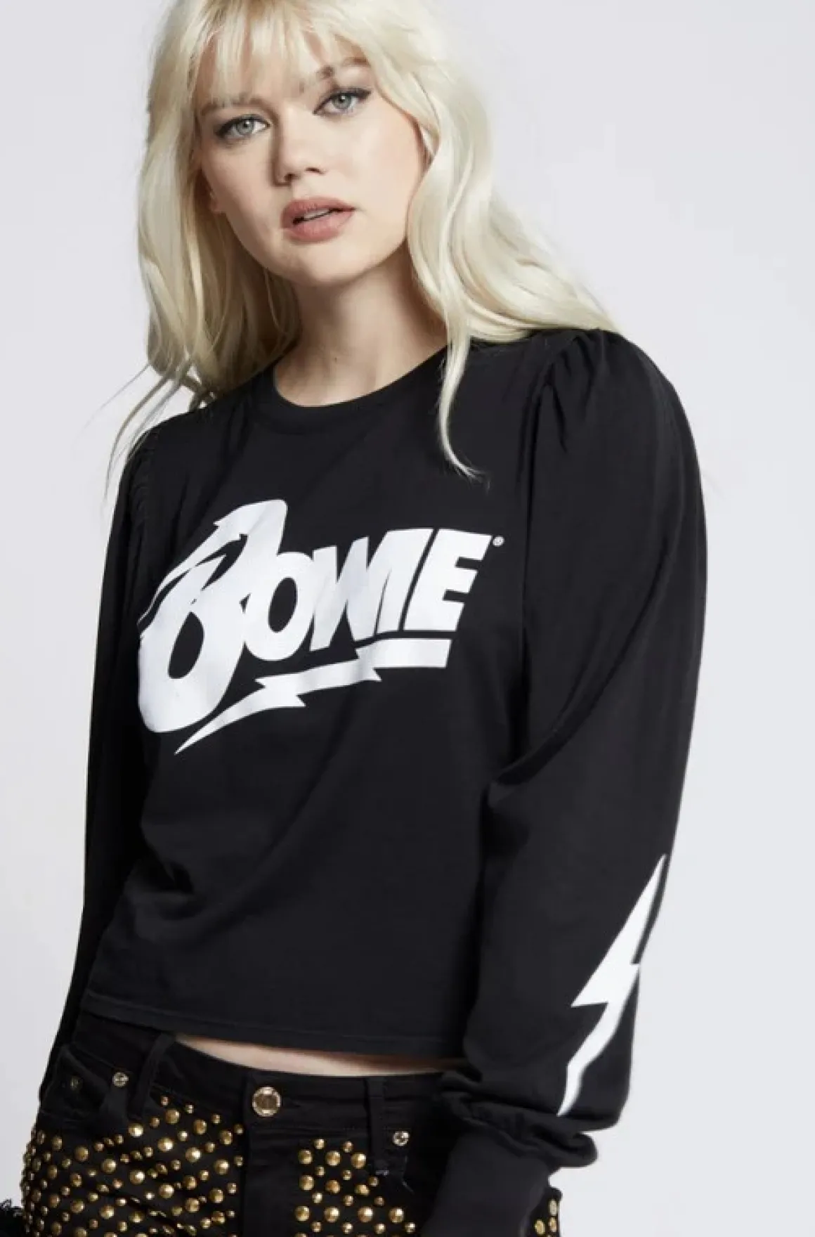 Bowie Bolt Puff Long Sleeve Band Tee *Online Only*