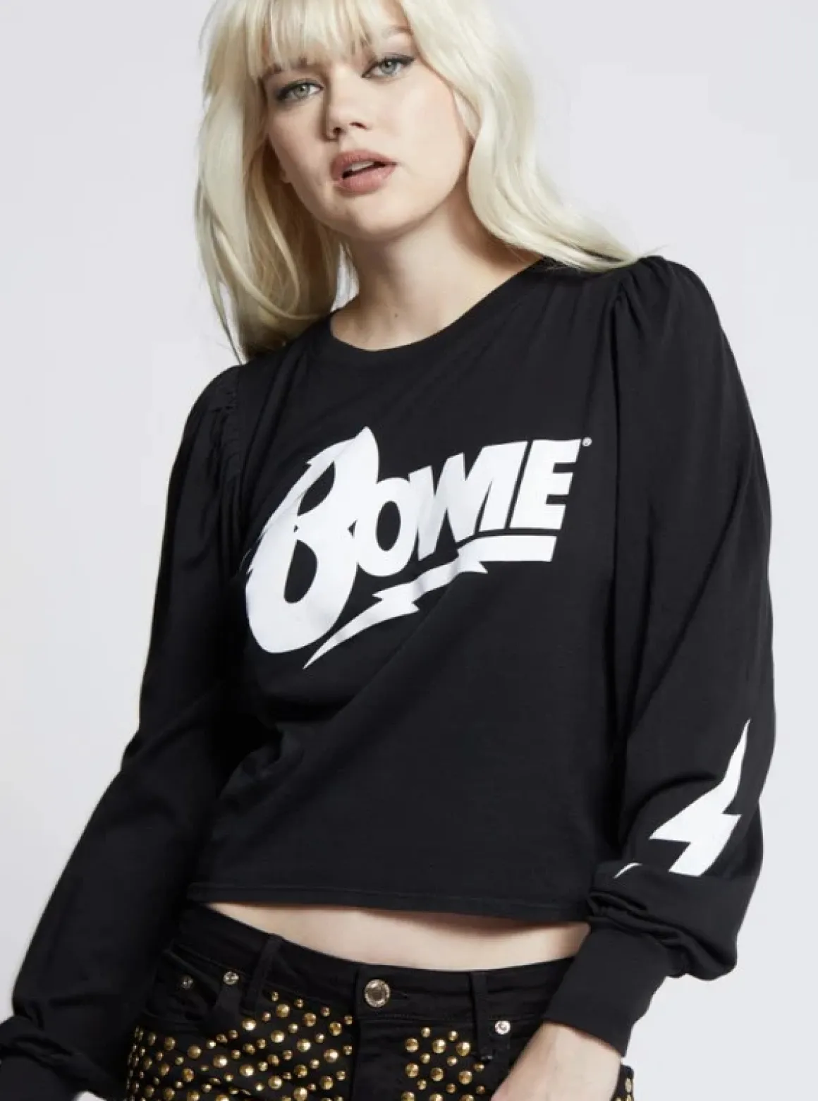 Bowie Bolt Puff Long Sleeve Band Tee *Online Only*