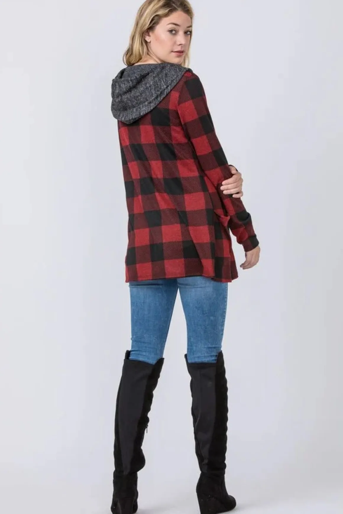 buffalo_plaid_hooded_card_7.webp Buffalo Plaid Hooded Cardigan *Online Only*