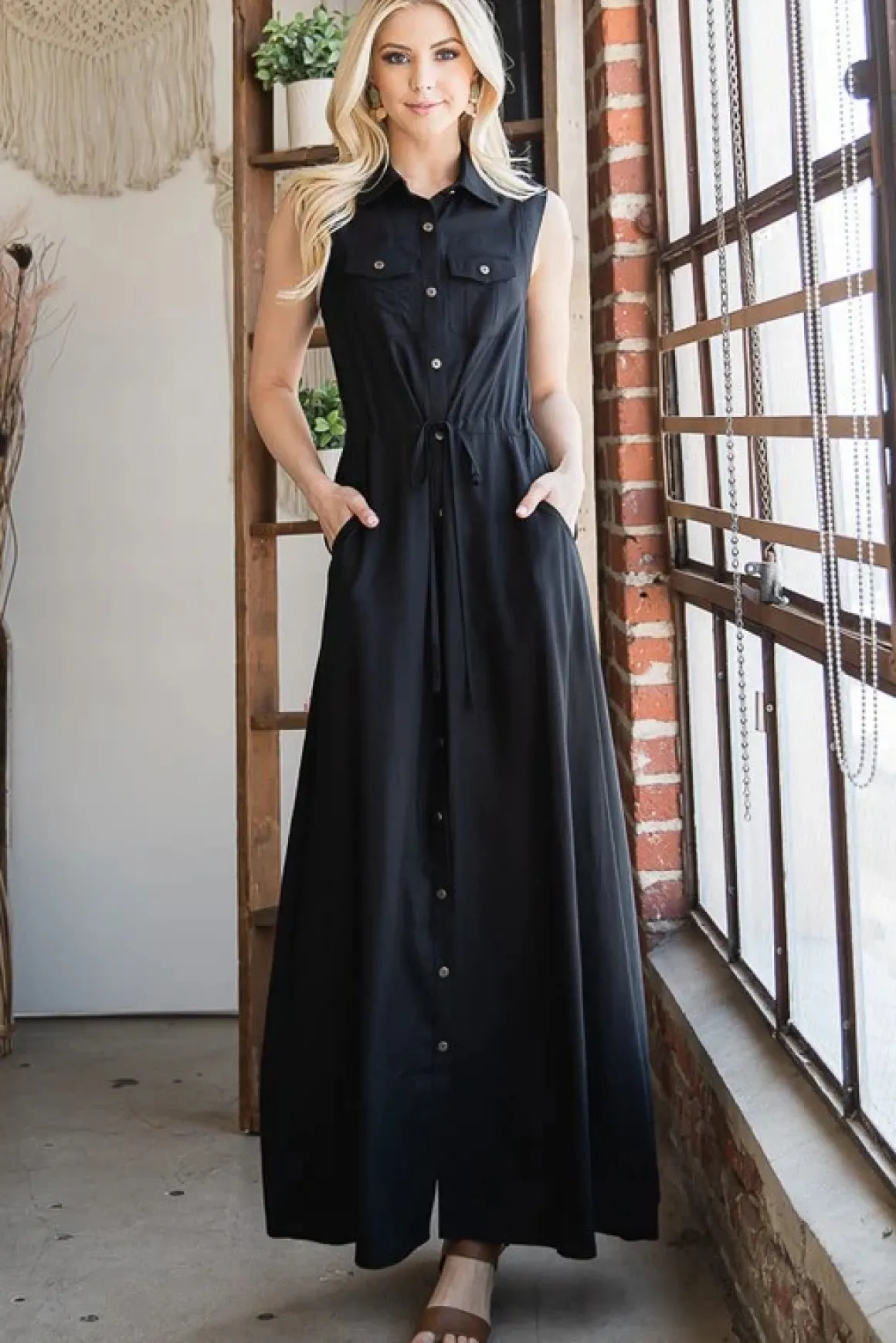 button_down_maxi_dress_on_4.webp Button Down Maxi Dress *Online Only*