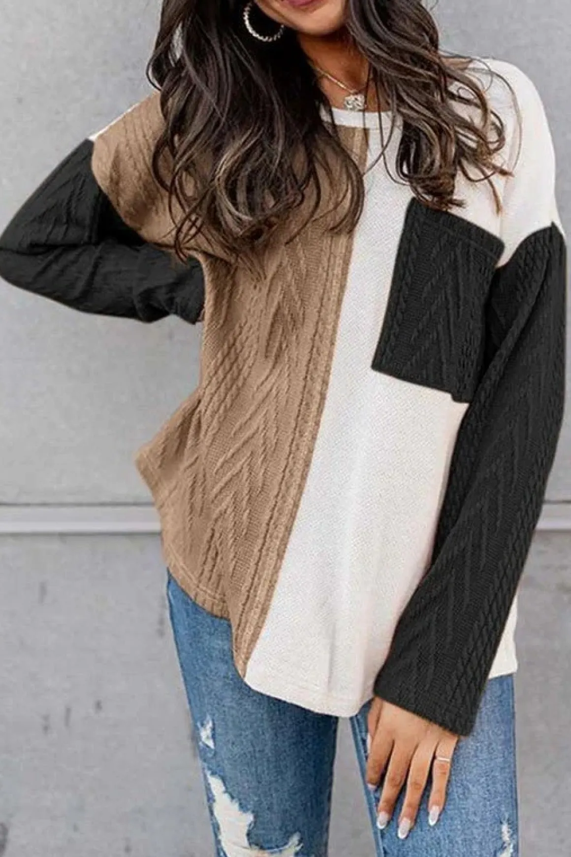 cable_knit_color_block_ro_2.webp Cable knit color block round neck sweater *Online Only*
