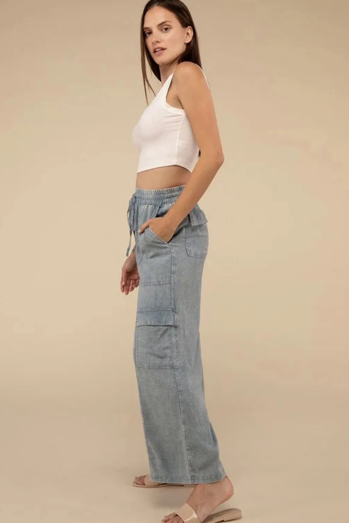 cargo_pants_with_elastic__2.webp Cargo Pants with Elastic Waist *Online Only*