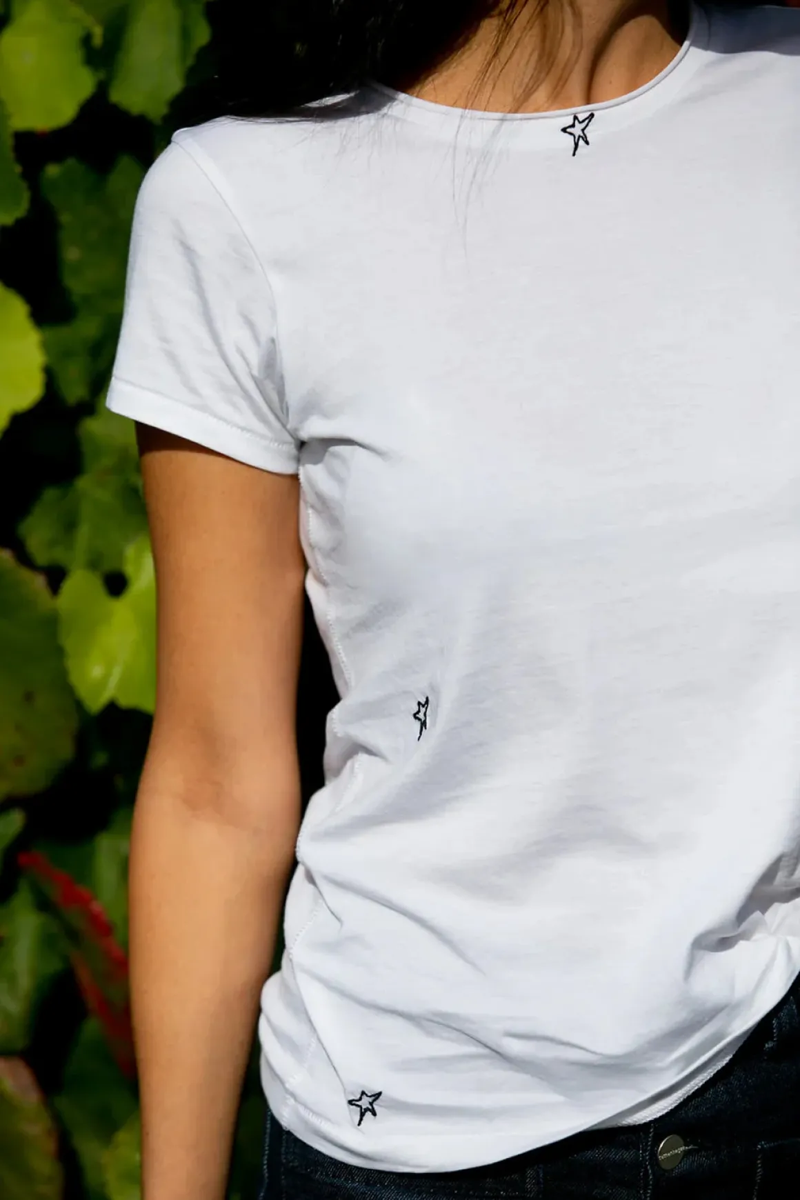 Catherine Gee Embroidered Star Tee