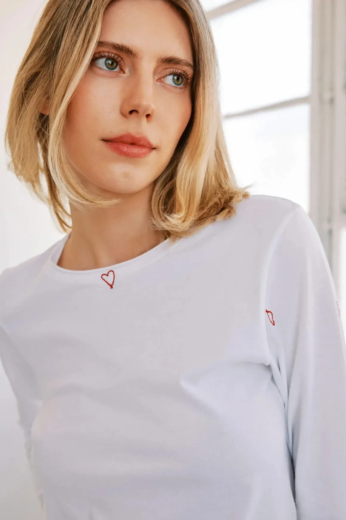 Catherine Gee Long Sleeve Heart Tee