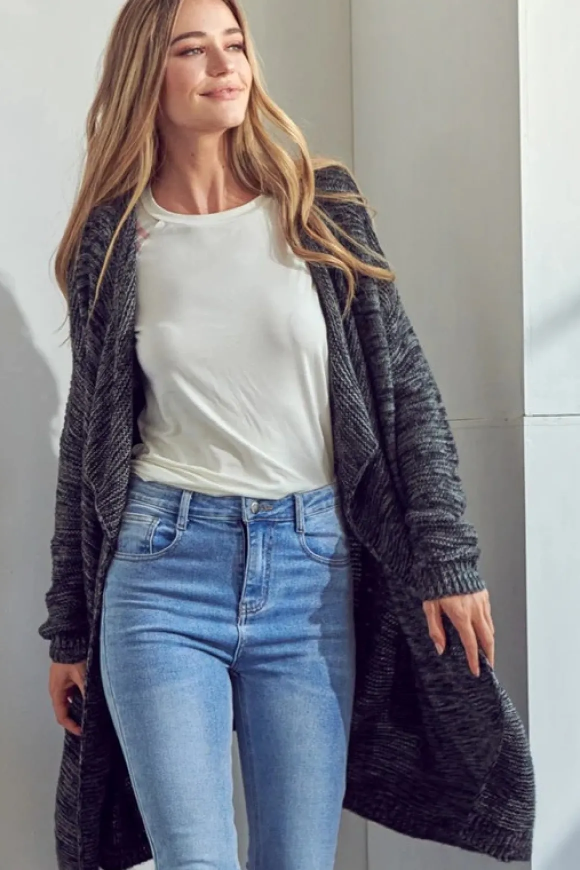 Chunky Knit Sweater Cardigan *Online Only*