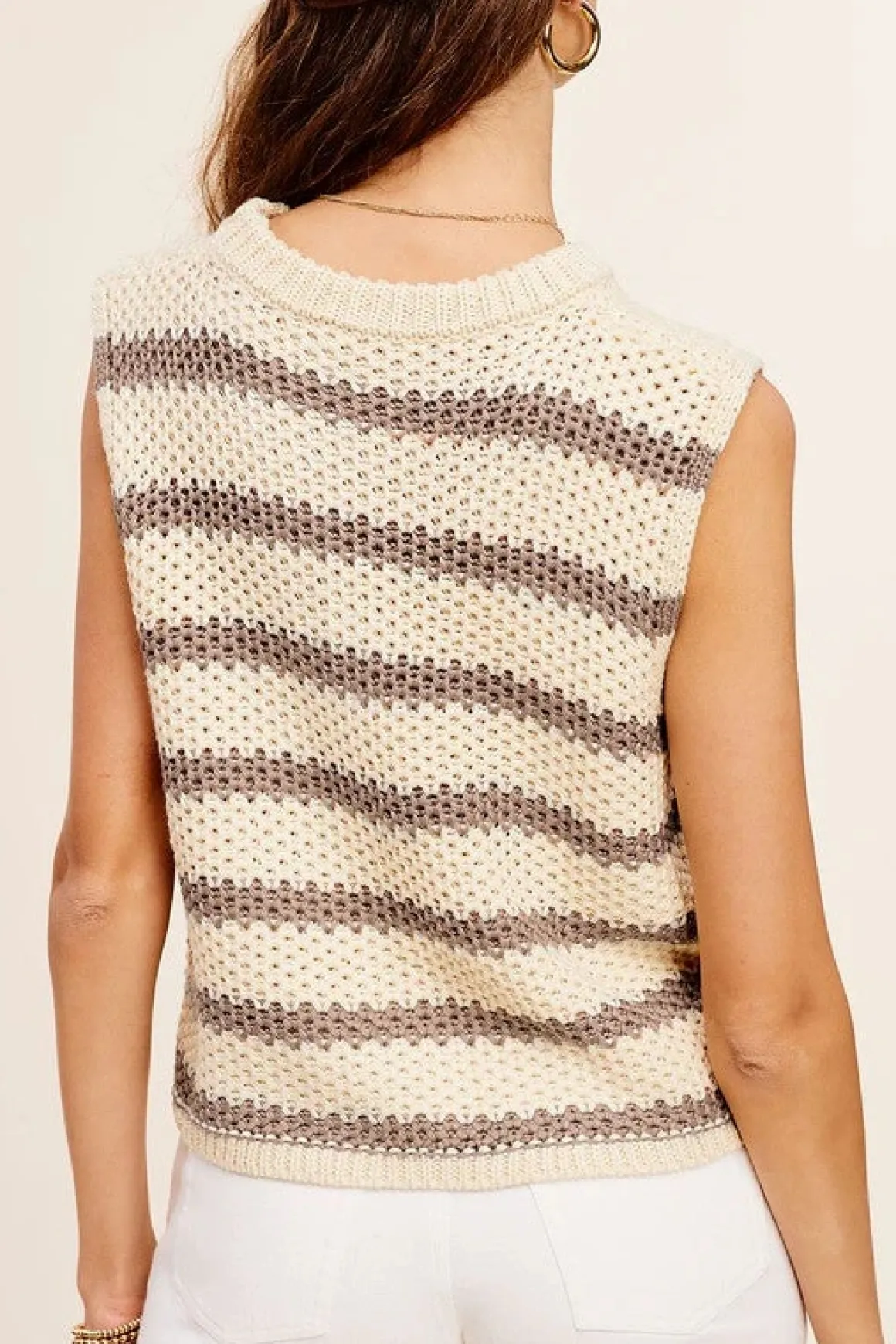 chunky_stripe_sleeveless__16.webp Chunky Stripe Sleeveless Sweater Top *Online Only*
