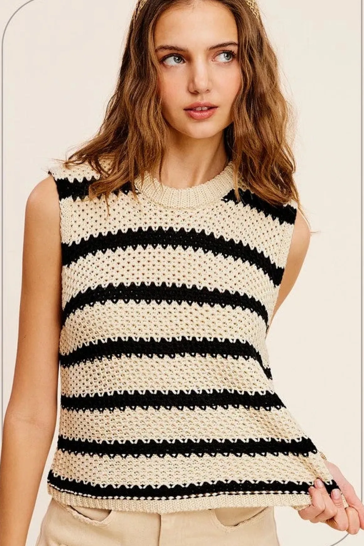 chunky_stripe_sleeveless__26.webp Chunky Stripe Sleeveless Sweater Top *Online Only*