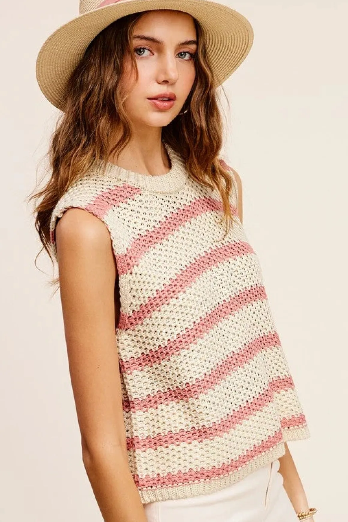 chunky_stripe_sleeveless__36.webp Chunky Stripe Sleeveless Sweater Top *Online Only*