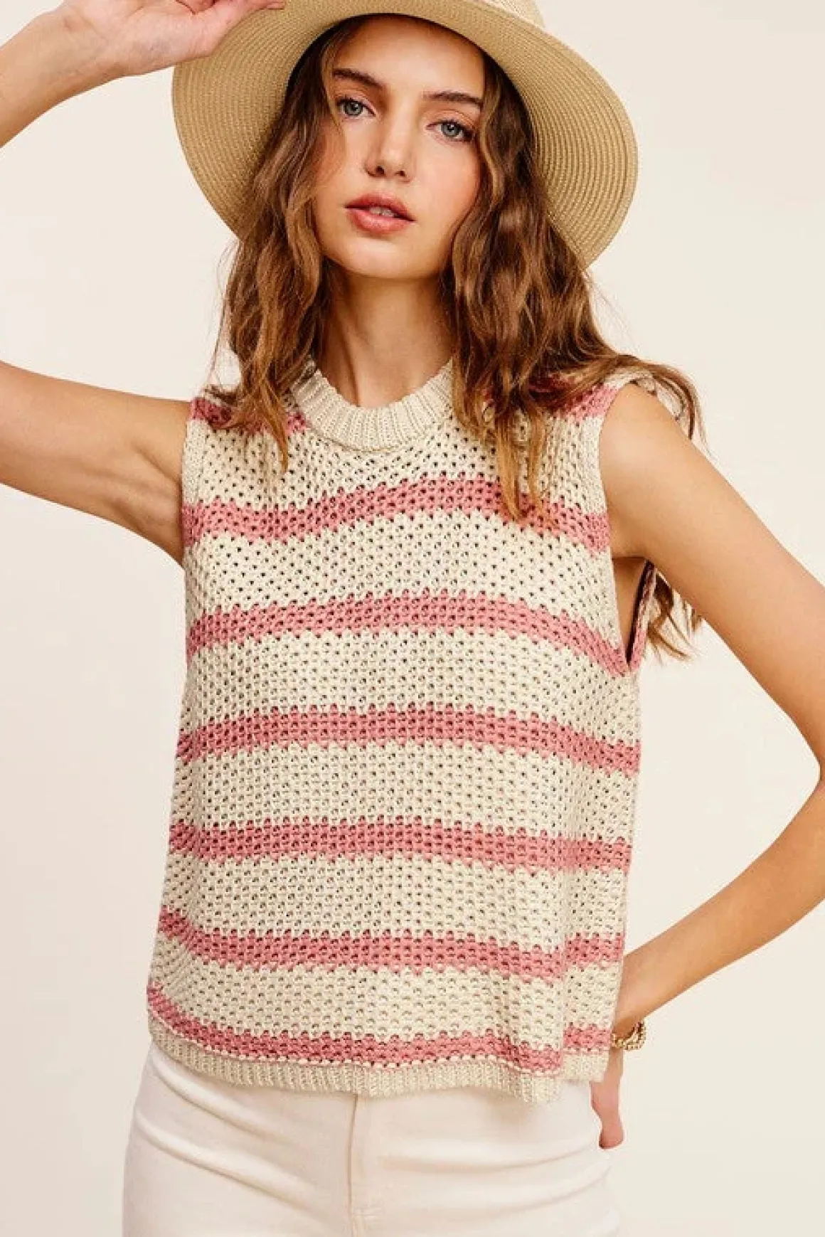 chunky_stripe_sleeveless__38.webp Chunky Stripe Sleeveless Sweater Top *Online Only*