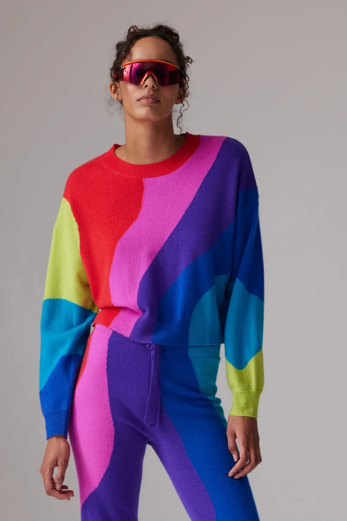 Colorush Wavestripe Crew Sweater