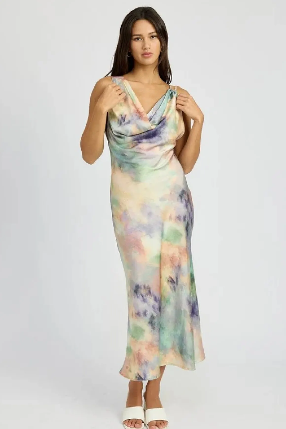 Cowl Neck Midi Bias Dress *Online Only*