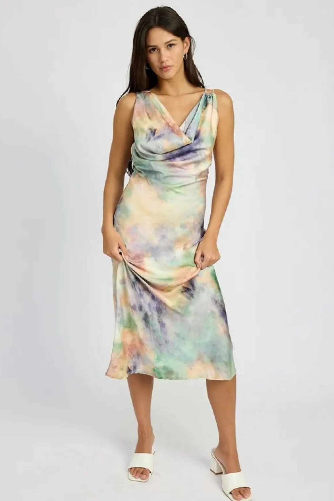 Cowl Neck Midi Bias Dress *Online Only*