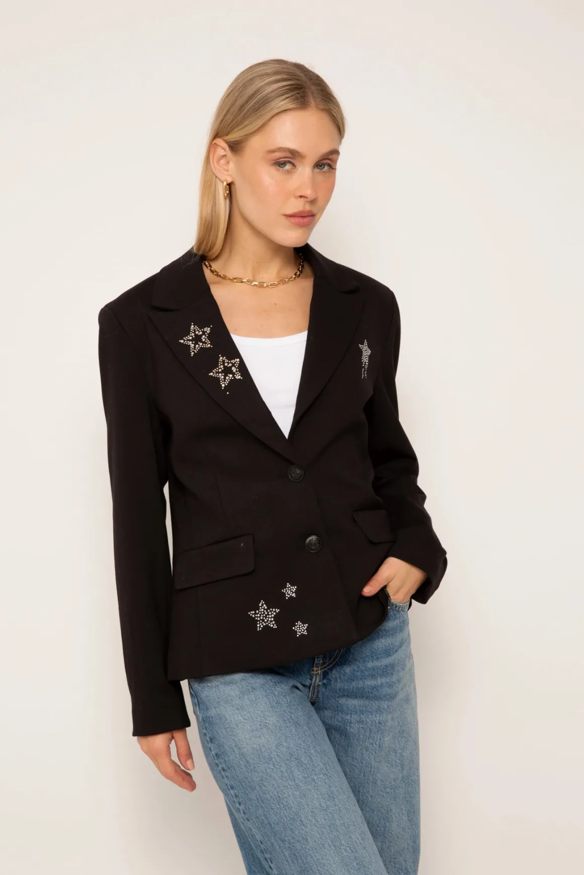 CPW Junie Rhinestone Star Blazer