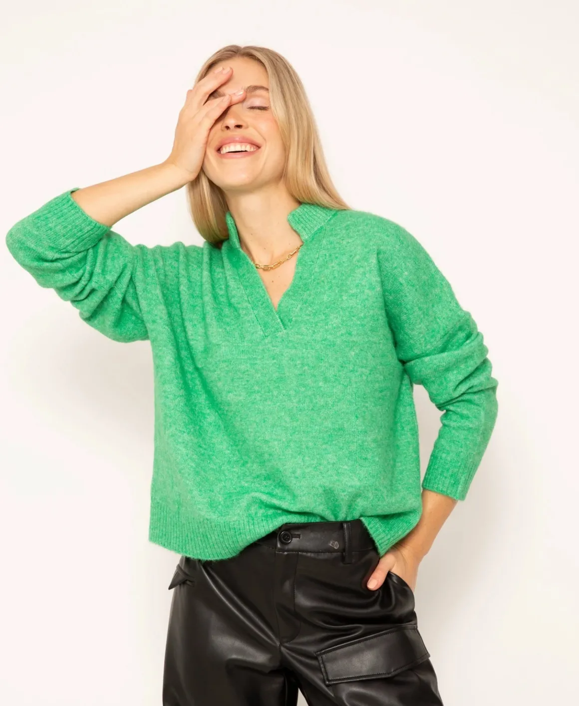 CPW Lilia Slash Funnel Neck Sweater