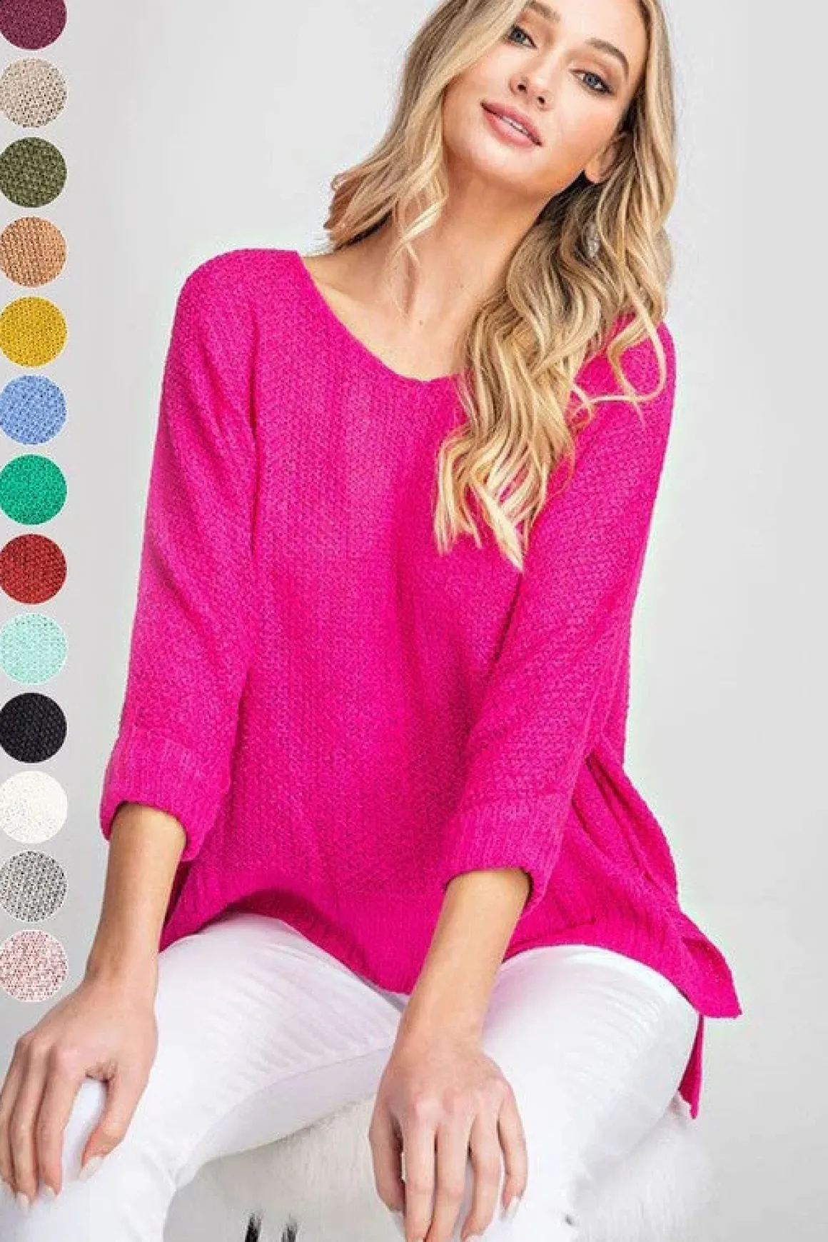 Crew Neck Knit Sweater *Online Only*