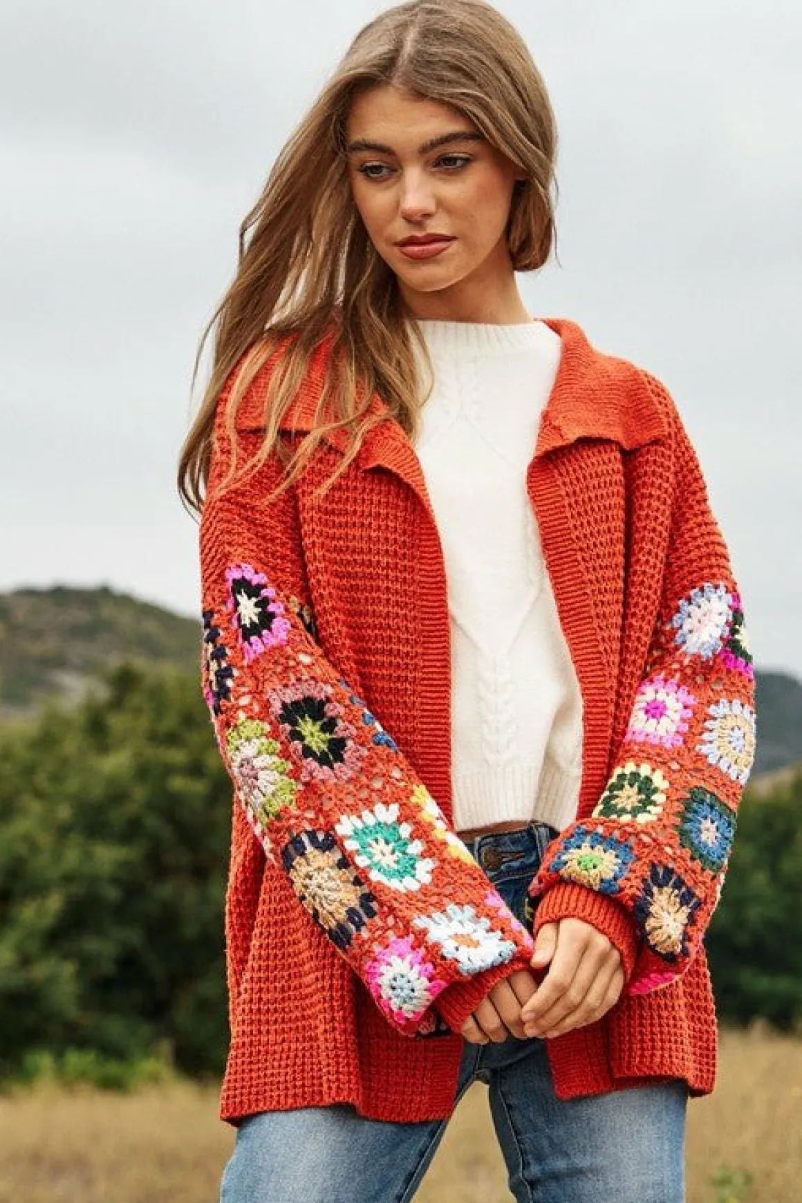 crochet_floral_printed_lo_13.webp Crochet Floral Printed Long Sleeve Knit Cardigan *Online Only*