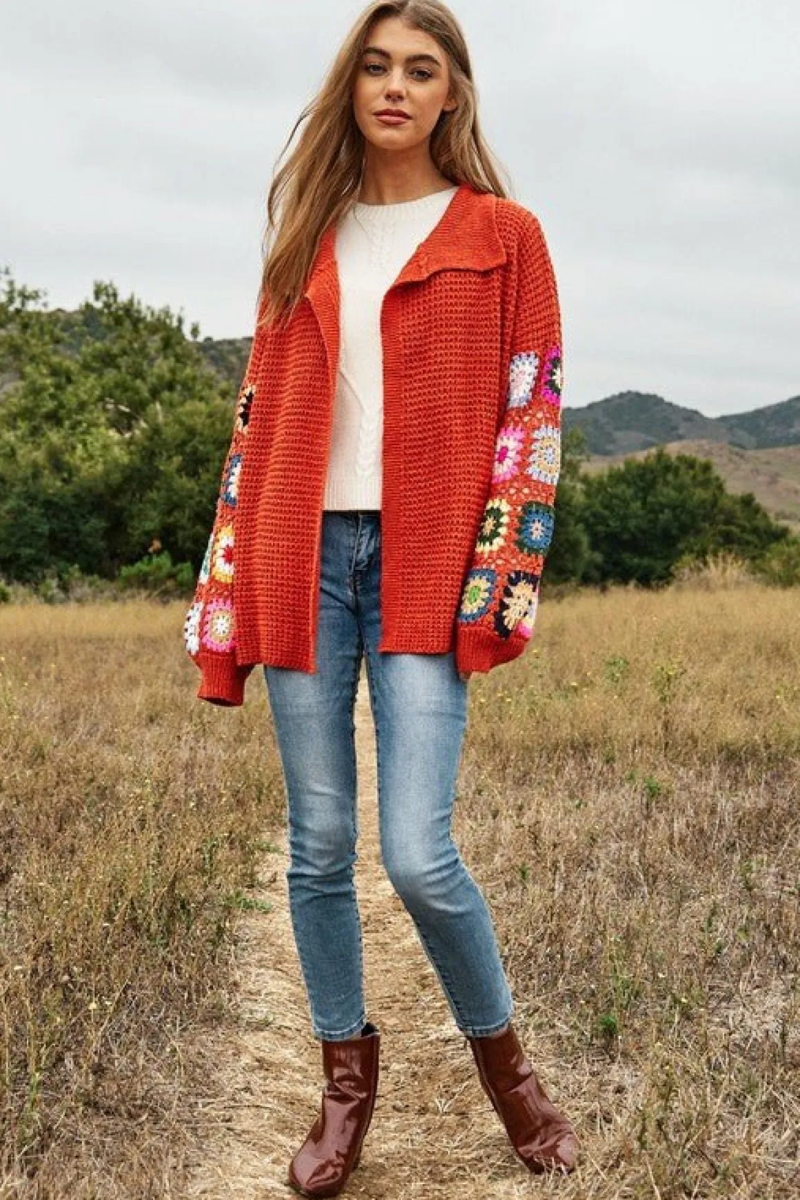 crochet_floral_printed_lo_18.webp Crochet Floral Printed Long Sleeve Knit Cardigan *Online Only*