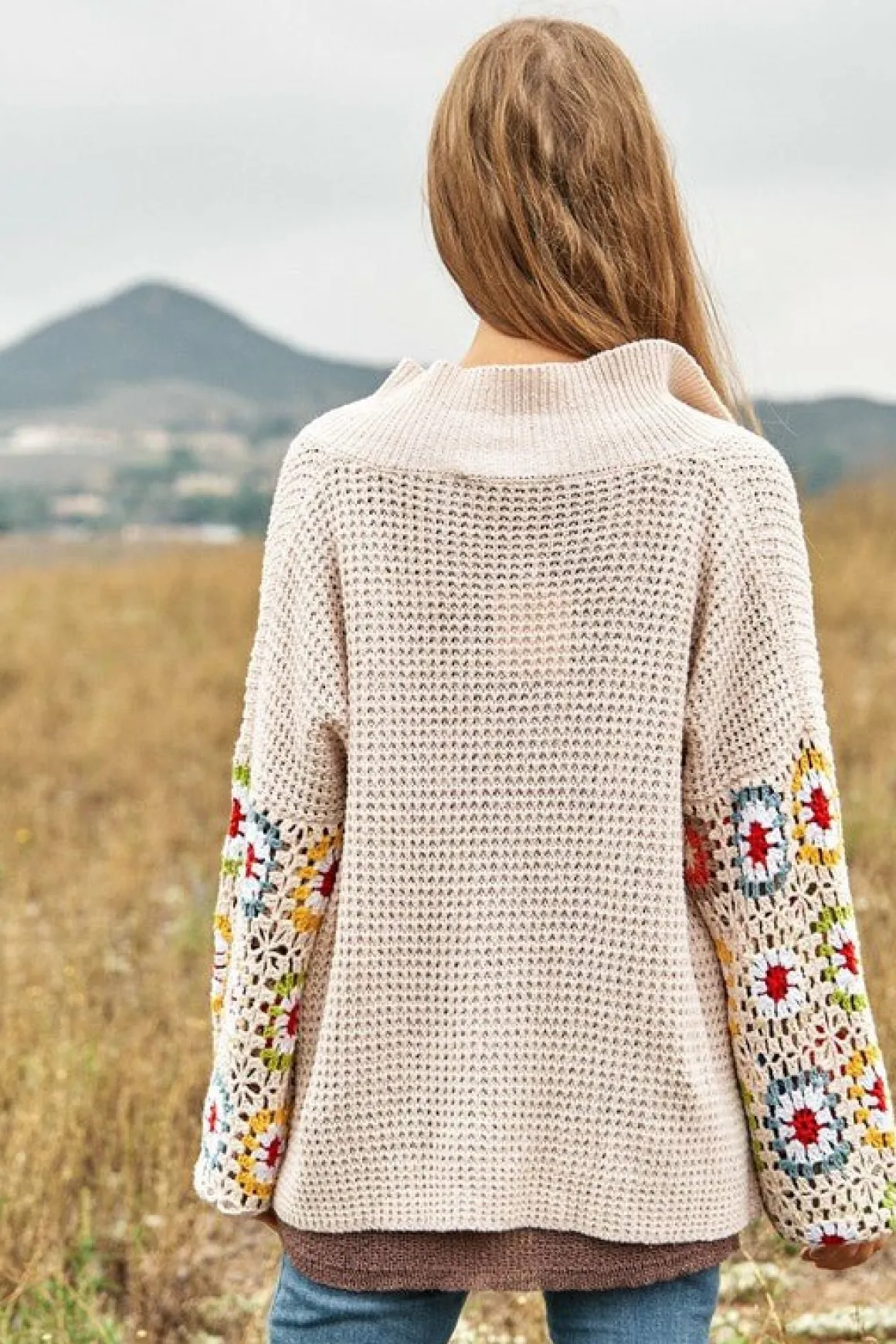 crochet_floral_printed_lo_3.webp Crochet Floral Printed Long Sleeve Knit Cardigan *Online Only*